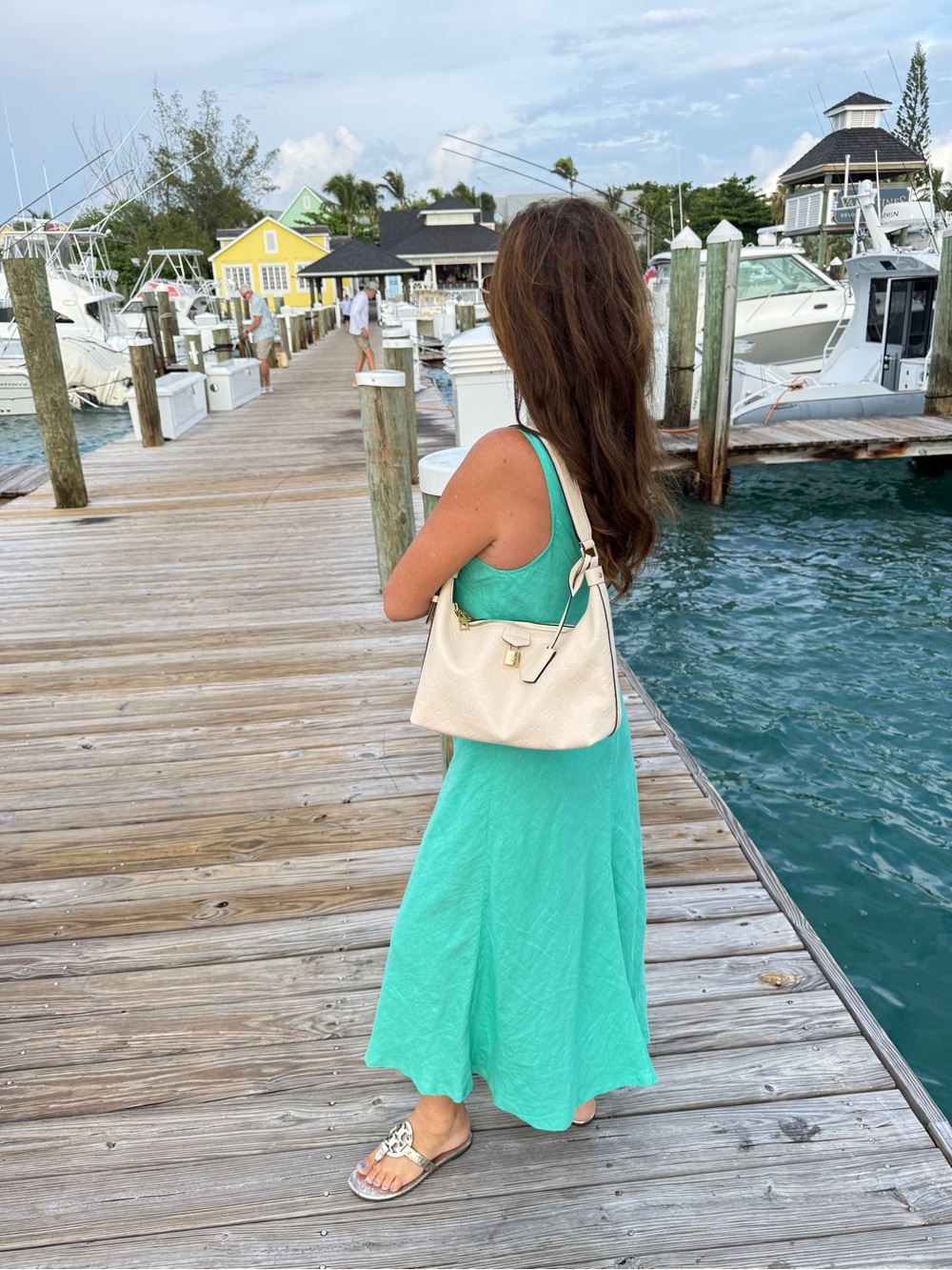 Louis Vuitton Empreinte Monogram Sac Sport in Cream Pre-Owned - Picture 15 of 16